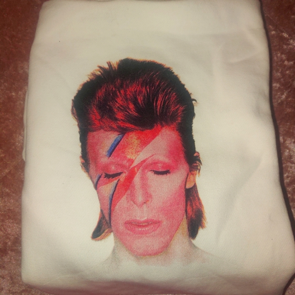 White Bowie hoodie